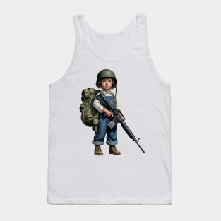 The Little Girl and a Toy Gun Tank Top